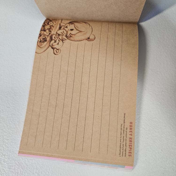 Honey Krispies Large Memo Pad Postcard Kawaii Stationery Notepad Used