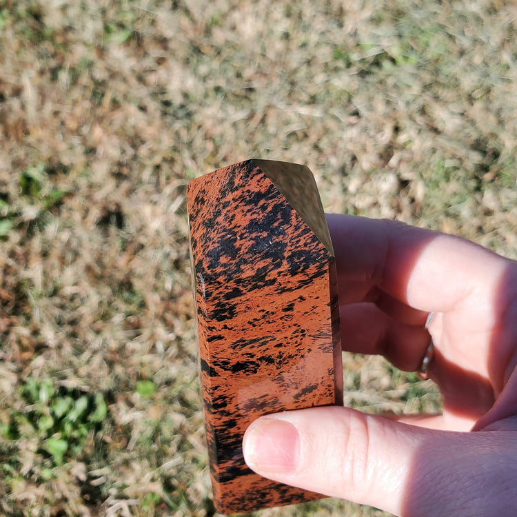 Mahogany Obsidian Tower Obelisk Crystal Gift Gorgeous Quality Collectible