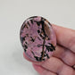 Rhodonite Handcrafted Thumb Pocket Worry Stone Anxiety Relief BONUS Info Card