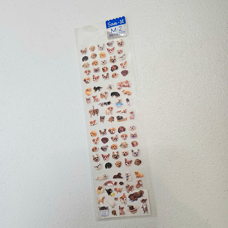 San-x Puppies Kawaii Stickers Sticker Sheet Vintage Japan Collectible Cute Gifts