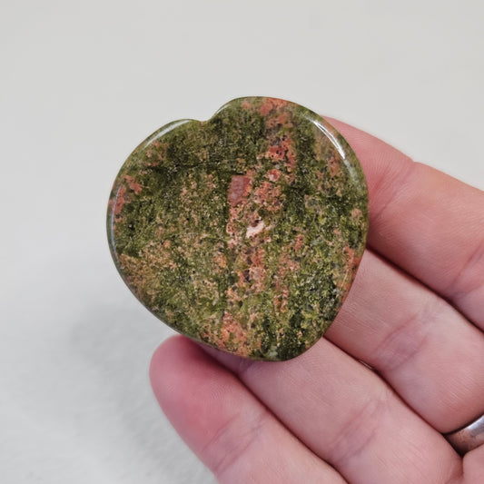 Unakite Worry Pocket Stone Crystals BONUS Info Card Gifts