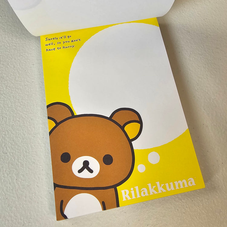 Rilakkuma Large Memo Pad Sticker Page Kawaii Stationery Notepad Collectible Used