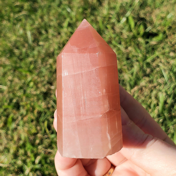 Pink Calcite Tower Generator Crystals Collectible Rocks B