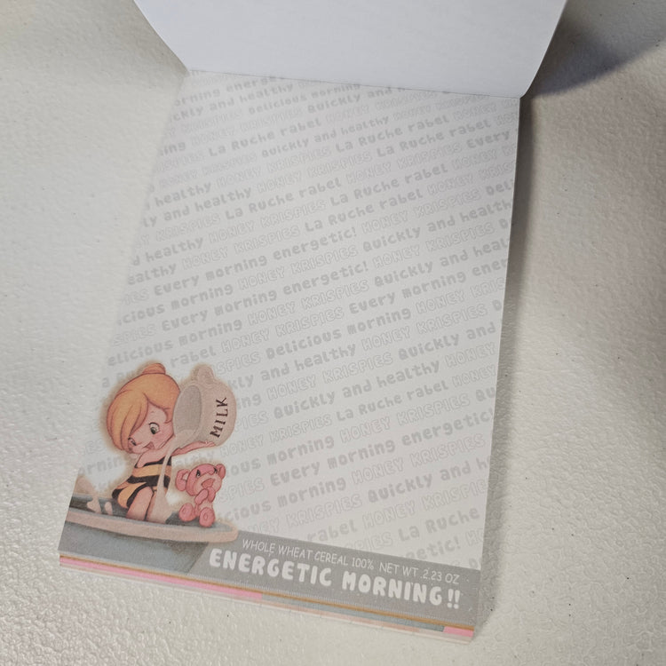 Honey Krispies Large Memo Pad Postcard Kawaii Stationery Notepad Used