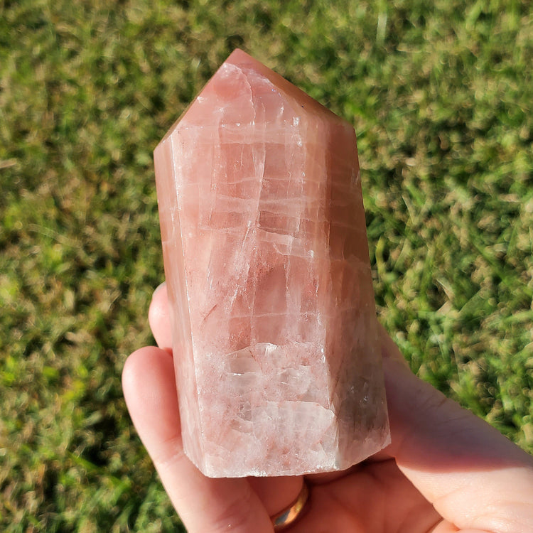 Pink Calcite Tower Generator Crystals Collectible Rocks