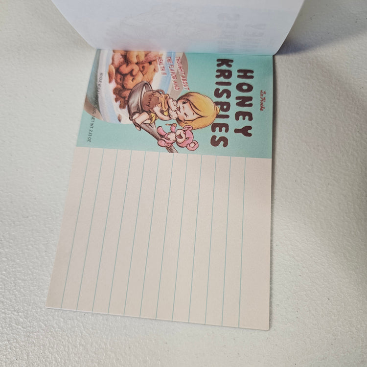 Honey Krispies Large Memo Pad Postcard Kawaii Stationery Notepad Used