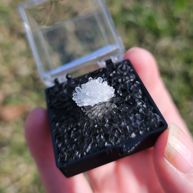 Quartz Flower Crystals Minerals Thumbnails Natural Specimen Collectible