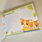Pocket Puppies Large Memo Pad Sticker Page Kawaii Stationery Notepad Collectible Used