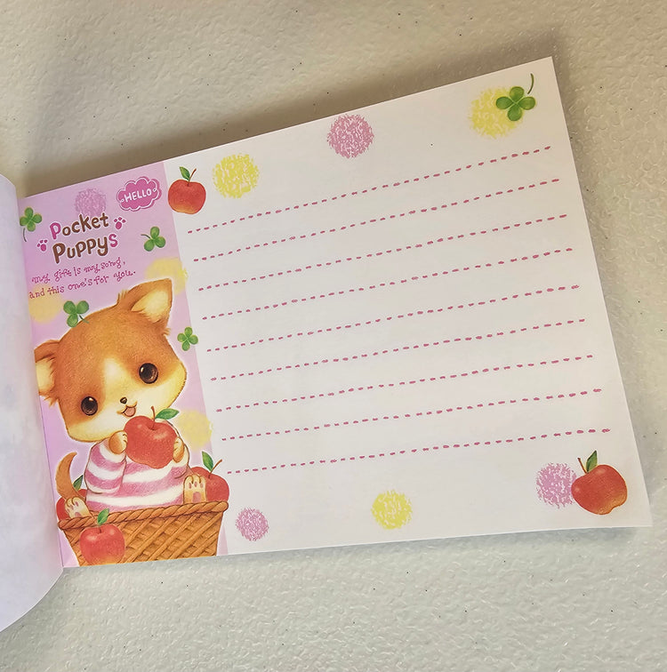 Pocket Puppies Large Memo Pad Sticker Page Kawaii Stationery Notepad Collectible Used