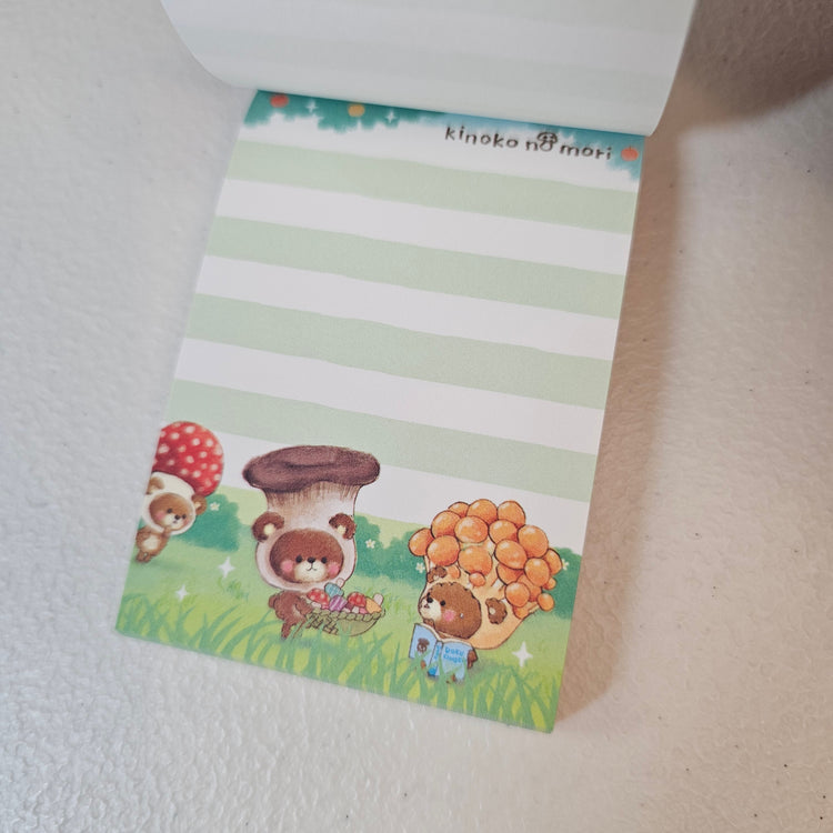 Kinoko no mori Kawaii Mini Memo Pad Kawaii Stationery Collectible Gifts