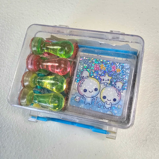 Awawa chan Kawaii Stamp set stampers Japan Retro Collectible Gifts Planner Used