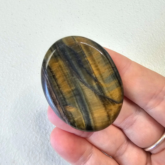 Tiger Eye Worry Stone Crystals Mineral Stones Natural BONUS Info Card Gifts