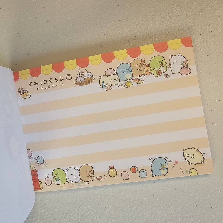 Sumikko Gurashi Memo Pad Kawaii Sticker Page Stationery Collectible Gifts Used