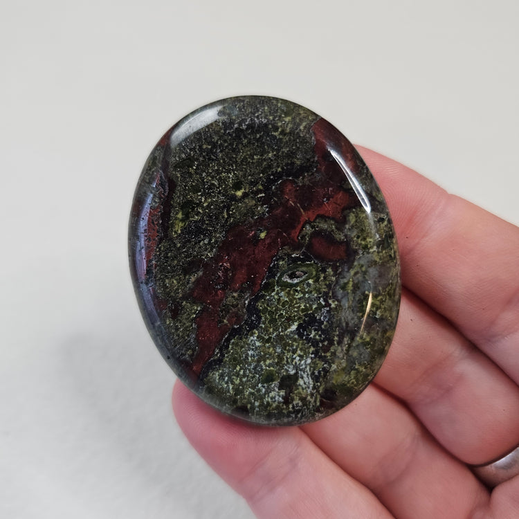 Dragon Blood Jasper Worry Pocket Stone Crystals Mineral Stones Natural BONUS Info Card
