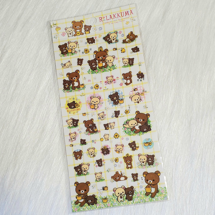 San-x Rilakkuma Honey Forest Stickers Sticker Sheet Kawaii Japan Collectible