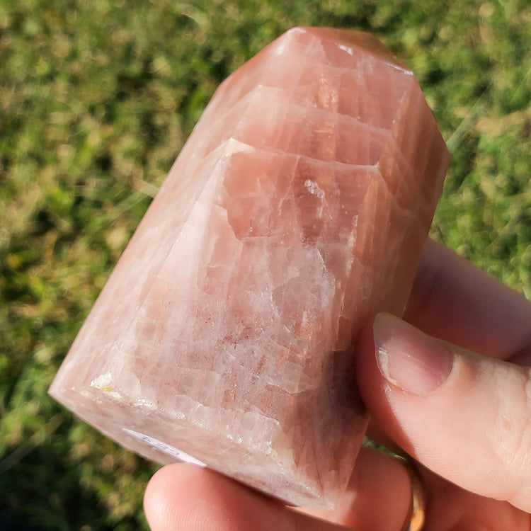 Pink Calcite Tower Generator Crystals Collectible Rocks