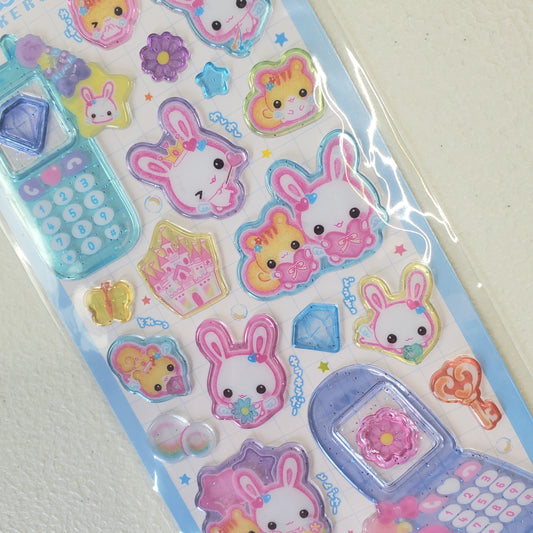 Kawaii Cute Rabbit Stickers Sticker Sheet Japan Collectible Cute Gifts