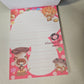 Kinoko no Mori Large Memo Pad Rain Kawaii Stationery Notepad Used