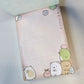 Sumikko Gurashi Memo Pad Sticker Sheet  Kawaii Stationery Collectible Gifts Used