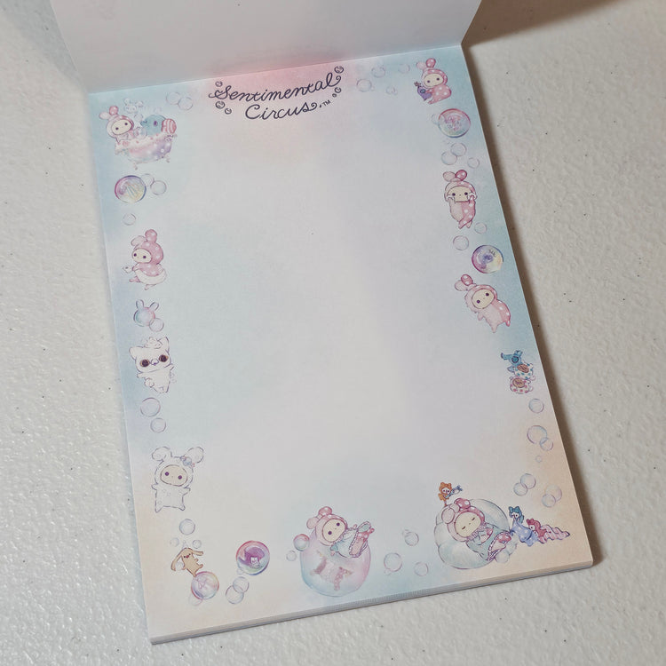 San-x Sentimental Circus Large Memo Pad Kawaii Stationery Notepad Collectible Gifts