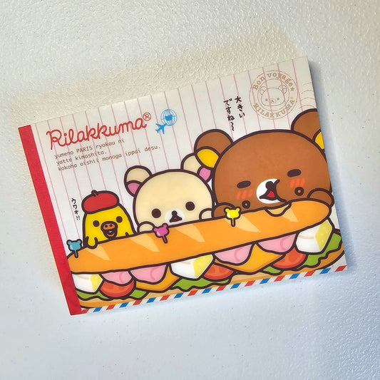 San-x Rilakkuma Large Memo Pad Sticker Page Kawaii Japan
