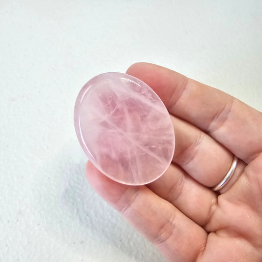 Rose Quartz Worry Pocket Stone Crystals BONUS INFO Card Gifts