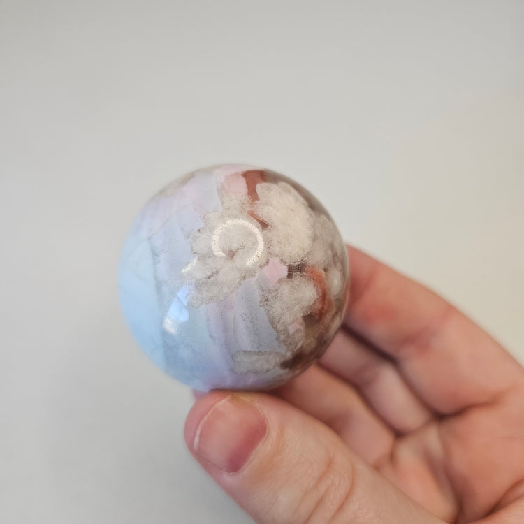 Green Flower Agate Sphere High Quality Collectible