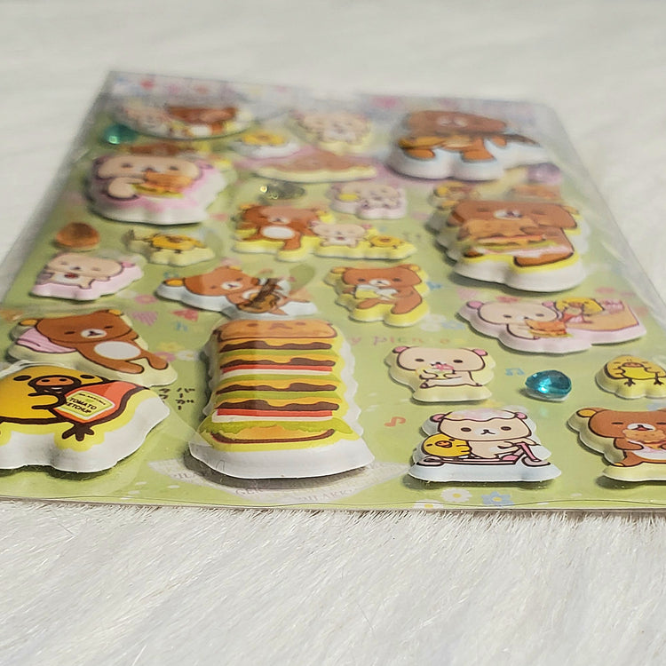 Rilakkuma Picnic Stickers Sticker Sheet Kawaii Japan Collectible Gifts