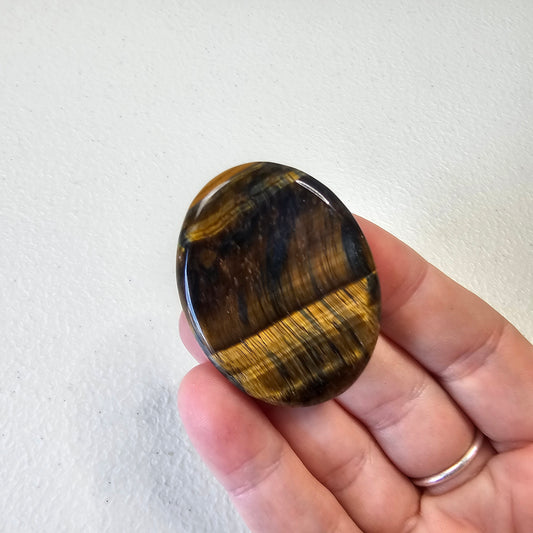 Tiger Eye Worry Stone Crystals Mineral Stones Natural BONUS Info Card Gifts