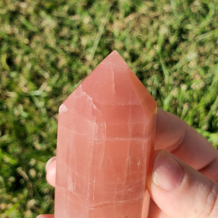 Pink Calcite Tower Generator Crystals Collectible Rocks B