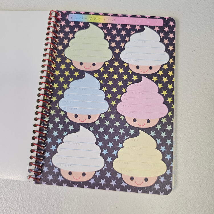 Mushroom Spiral Memo Pad Kawaii Stationery Notepad Collectible Gifts Used
