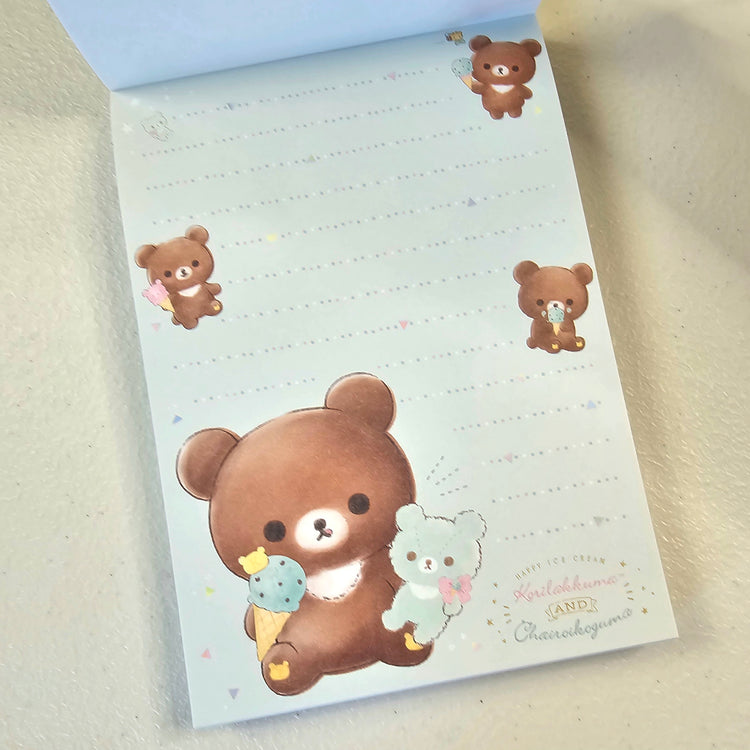 San-x Rilakkuma Large Memo Pad Kawaii Japan