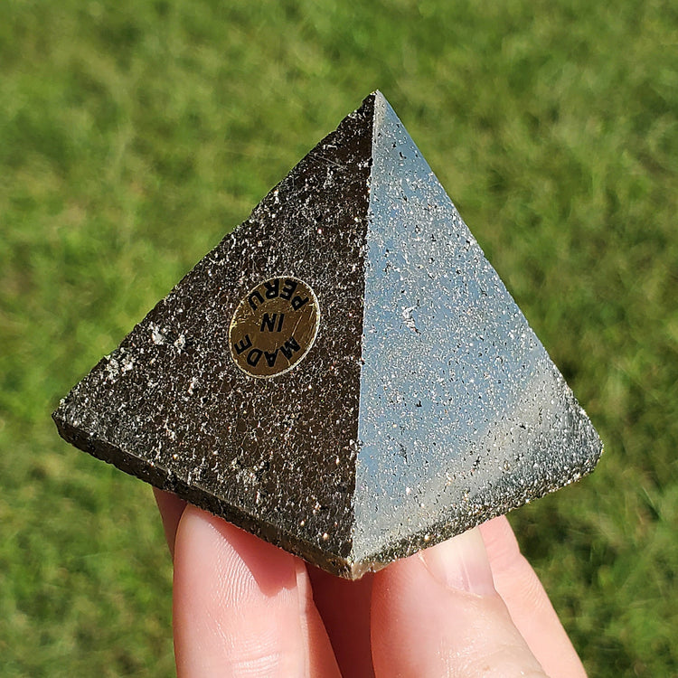 Pyrite Pyramid Carving Sparkling Crystals Polished Minerals Stones Gifts