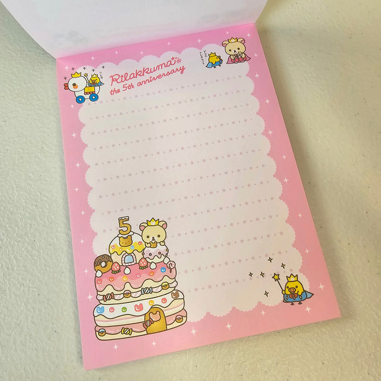 Rilakkuma Large Memo Pad Sticker Page Kawaii Stationery Notepad Collectible Used