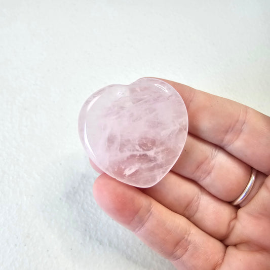 Rose Quartz Worry Pocket Stone Crystals BONUS INFO Card Gifts