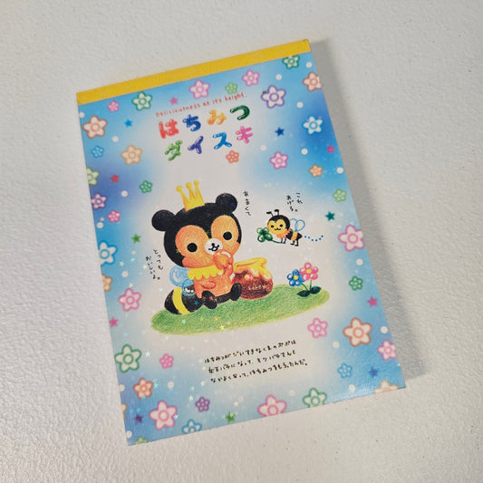 Honey Bear Large Memo Pad Sticker Page Kawaii Stationery Notepad