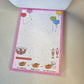 Nyanko Party Large Memo Pad Sticker Page Kawaii Stationery Notepad Collectible