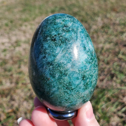 Green Jade Egg Carving Crystals Minerals BONUS Stones Collectible Gifts