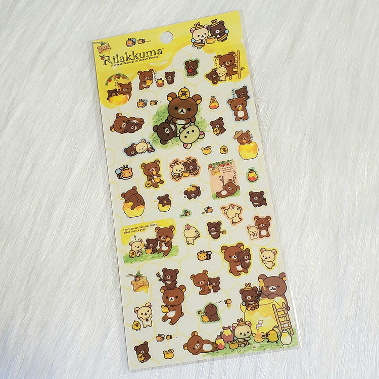 San-x Rilakkuma Stickers Sticker Sheet Kawaii Japan Collectible Cute Gifts