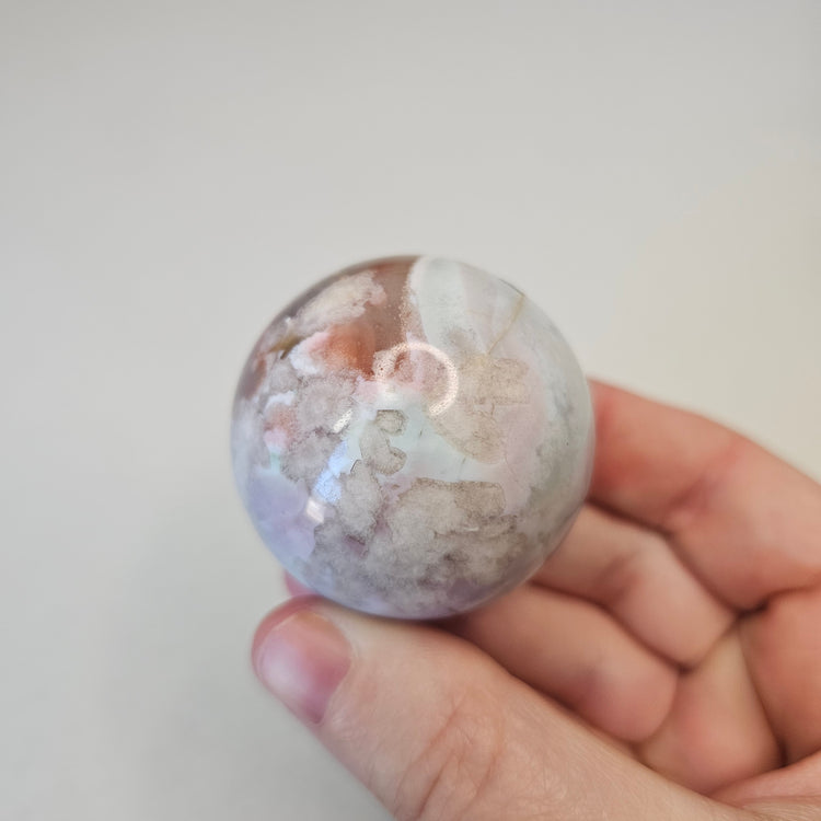 Green Flower Agate Sphere High Quality Collectible