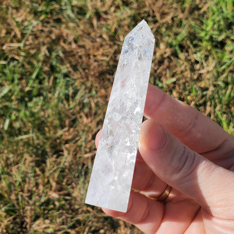 Crackle Quartz Generator Tower BONUS INFO CARD Crystals Collectible