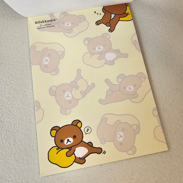 Rilakkuma Large Memo Pad Sticker Page Kawaii Stationery Notepad Collectible Used
