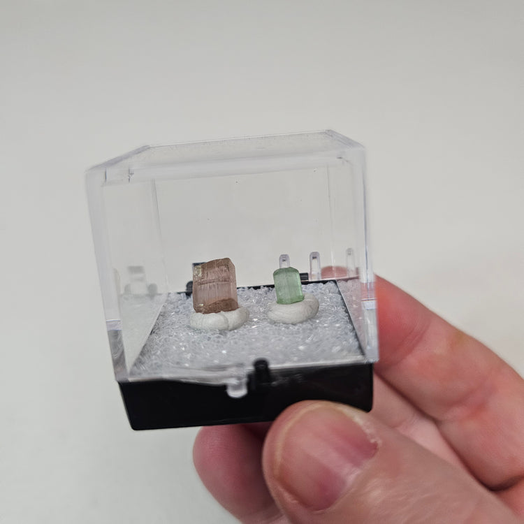 Watermelon Tourmaline Crystals Minerals Thumbnails Natural Specimen Collectible