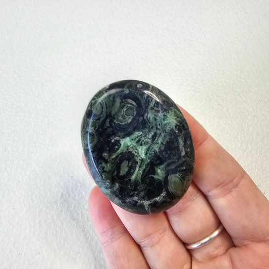 Kambaba Jasper Stone Worry Pocket Stone Crystals Stones BONUS INFO CARD Gifts