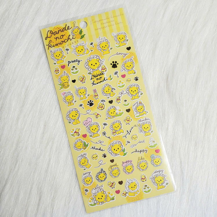 San-x Dande no kimochi Stickers Sticker Sheet Kawaii Japan Collectible Cute Gifts