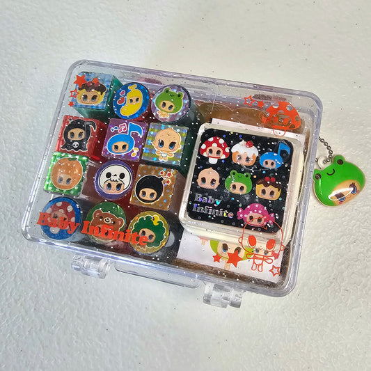 Baby Infinite Kawaii Stamp set stampers Japan Retro Collectible Gifts Planner Used