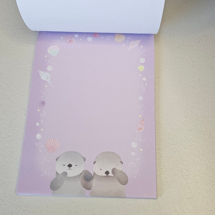 Otter Large Memo Pad Kawaii Japan Stationery Collectible Gifts