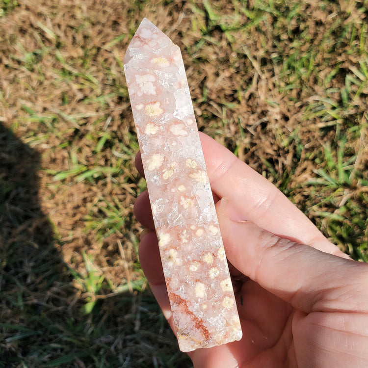 Flower Agate Generator Tower Obelisk Crystals Collectible BONUS INFO CARD