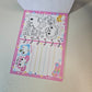 Happy March Large Memo Pad Sticker Page Kamio Kawaii Japan