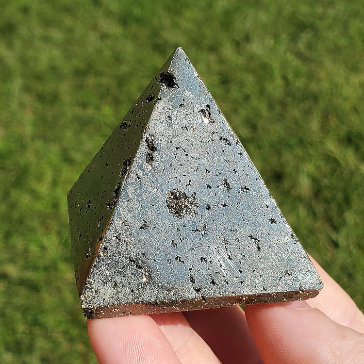 Pyrite Pyramid Carving Sparkling Crystals Polished Minerals Stones Gifts